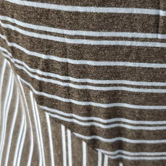 Cabi stretch asymmetric striped t-shirt sleeveless maxi dress - Picture 5 of 7